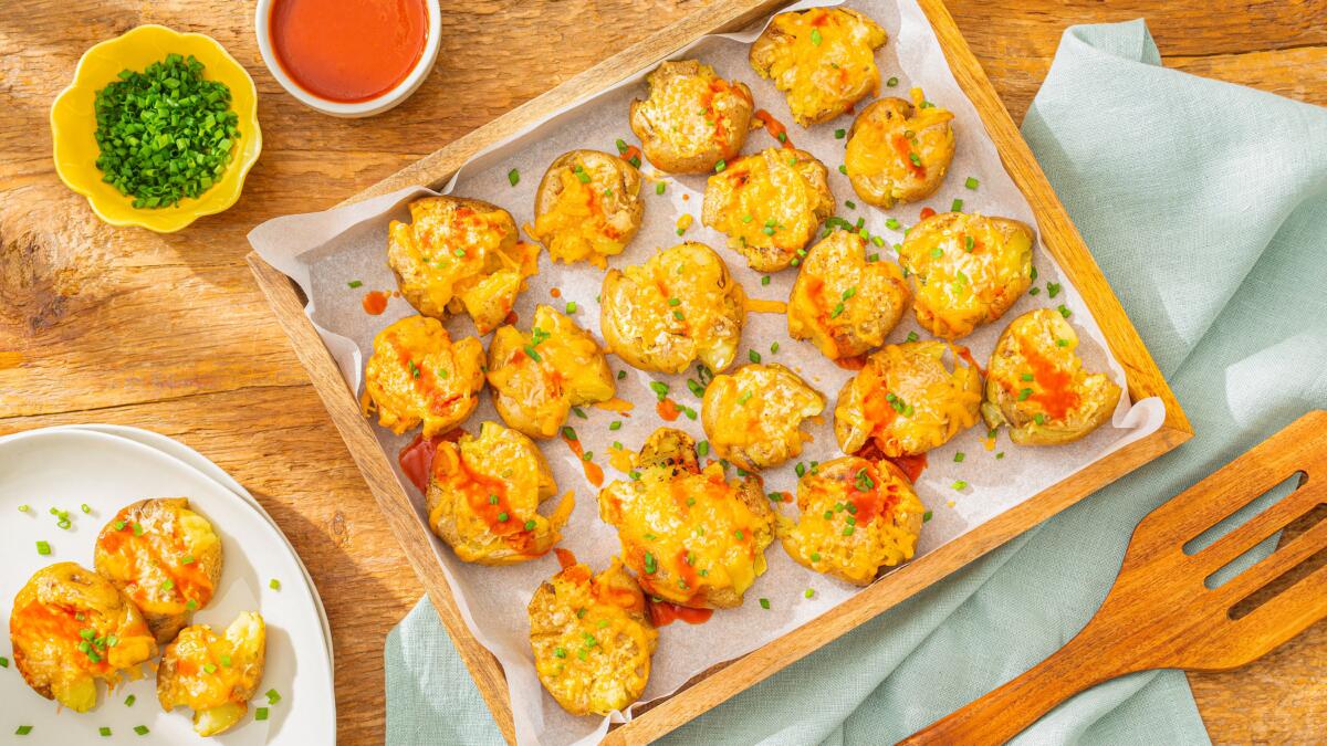 Cheesy Smashed Potatoes