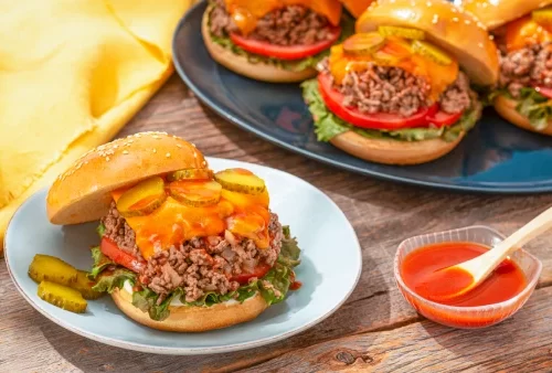 Spicy Chopped Cheeseburgers recipe