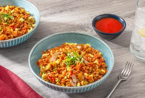 Spicy Garlic Mushroom Fried Rice recipe