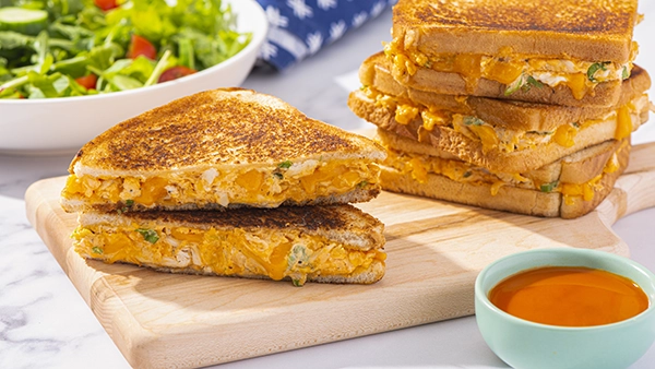 Gooey Chicken Grilled Cheese
